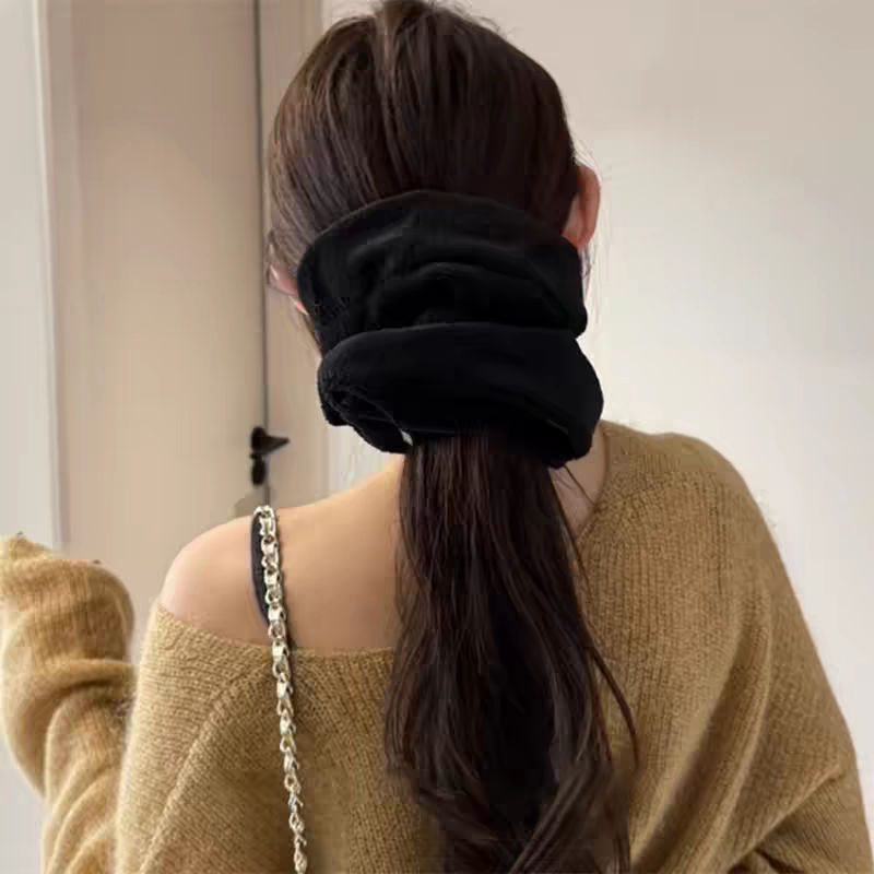 Extra Large Hair Drying Scrunchie - Black