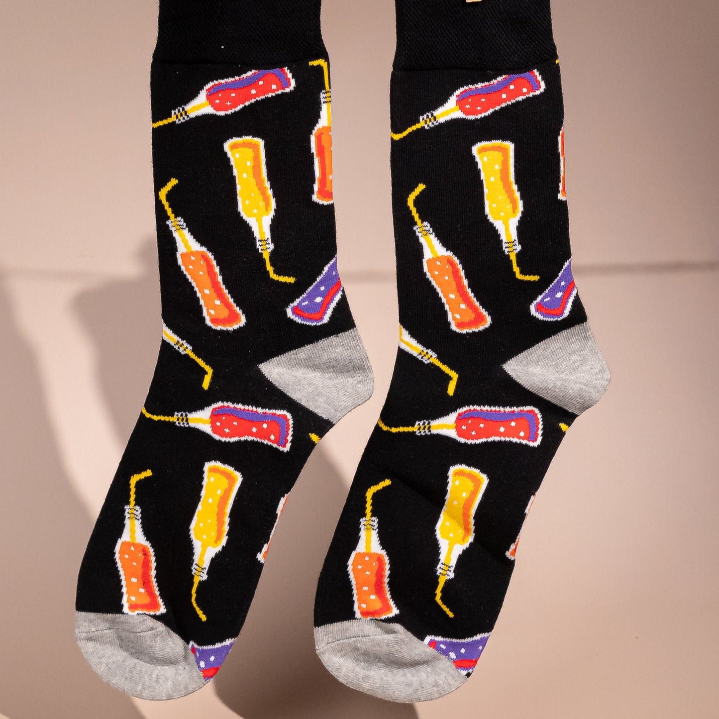 Glass Bottle Print Socks
