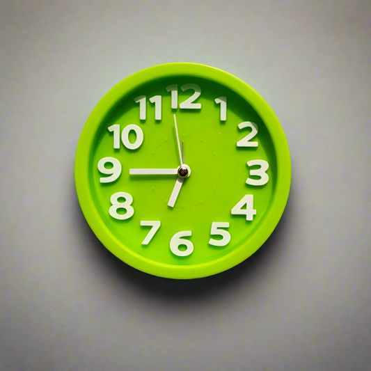 Magnetic Fridge Clock - Green