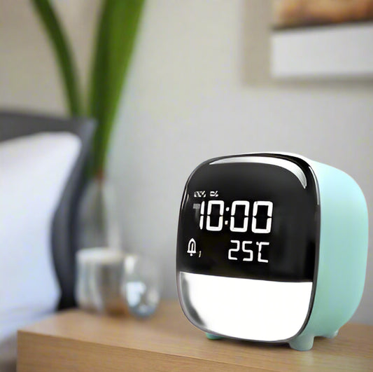 Rechargeable Sound Control Dimmable Alarm Clock - Mint