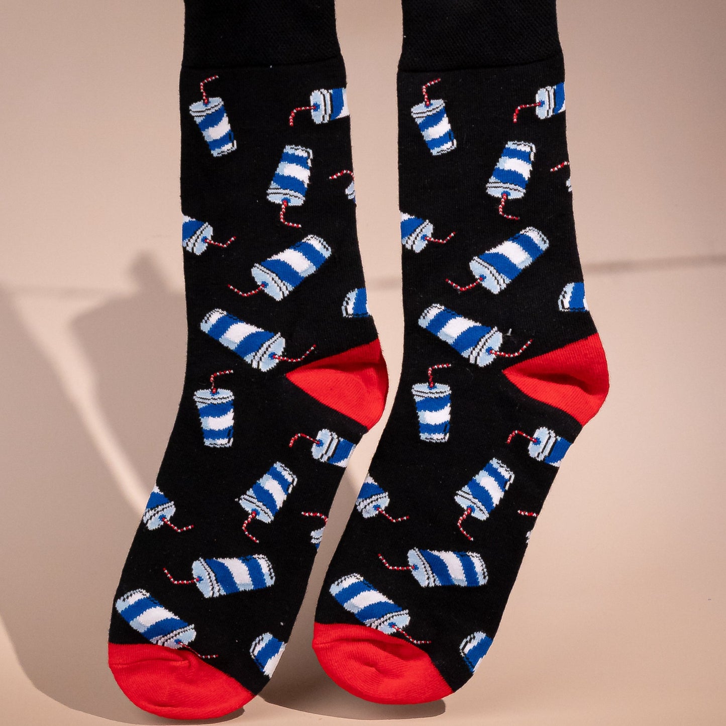 Breathable Soda Print Socks